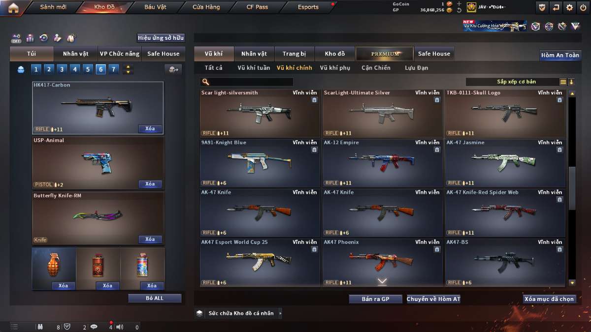 shop acc cf uy tin gia re